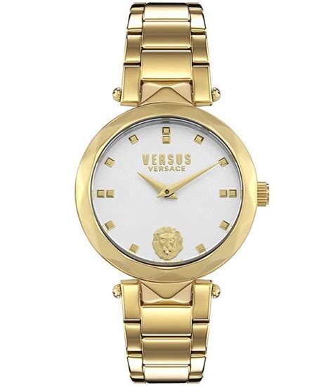 versus versace covent garden stainless steel yellow gold-tone women's watch